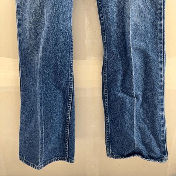 Vintage Levi's 517 Jeans Size 30x31 Flare USA Made 80s Whisker Fade Orange Tab - Picture 10 of 14